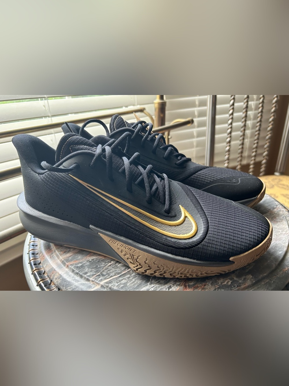 Nike Men’s Black with Gold Sneakers